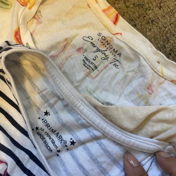 Girls Teen Tees Everyday Shirt Summer Clothes Sz S/M/XL Butterflies Print Lotof6 - Picture 8 of 9